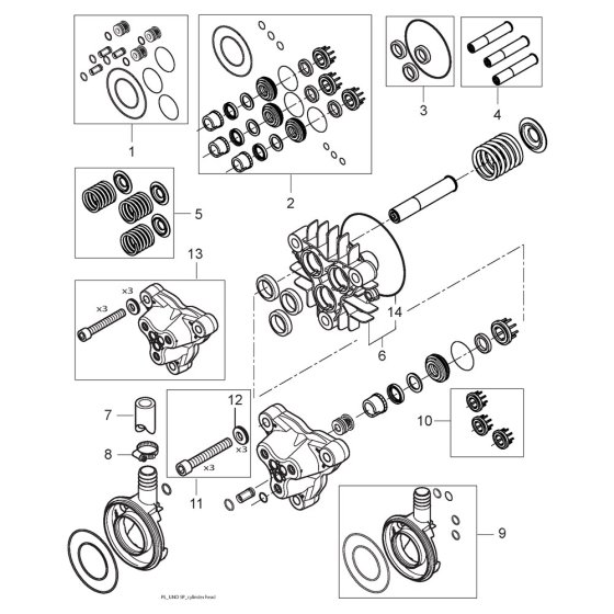 Cylinder Block Assembly for Nilfisk