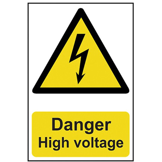 Danger High Voltage - PVC 200 x 300mm by Scan - 761