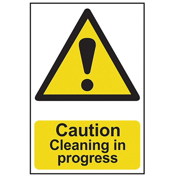 Caution Cleaning In Progress - PVC 200 x 300mm by Scan - 1114
