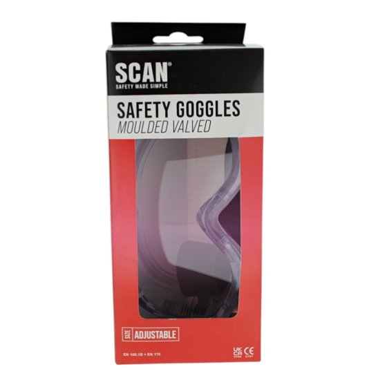 Moulded Valved Safety Goggles