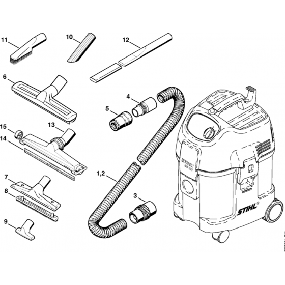 Extras Assembly for Stihl SE121