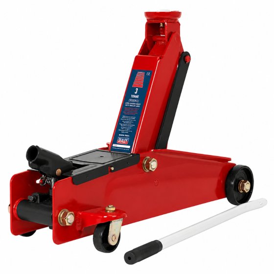3 Tonne Long Chassis Trolley Jack Heavy Duty - 140mm to 432mm Lifting Range