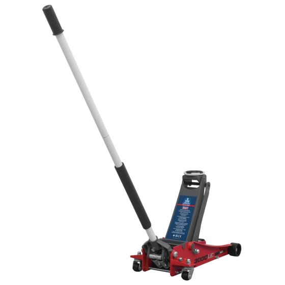 Low Profile Trolley Jack with Rocket Lift 3 Tonne - Red