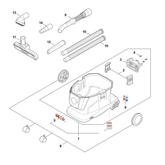 Container Assembly for Stihl SEA60