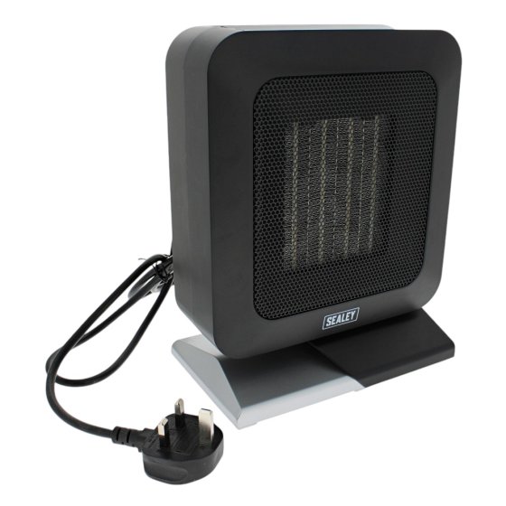 Ceramic Fan Heater 1400W/230V (2 Heat Settings & Thermostat) - CH2013