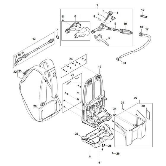 Spray Gun Assembly for Stihl SGA 85