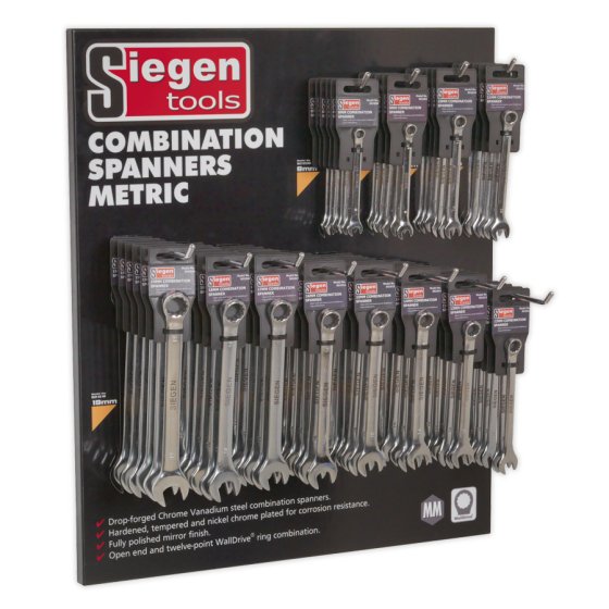 Display Panel with 8-19mm Spanners Sealey Part No. SIEGEN PAC 1