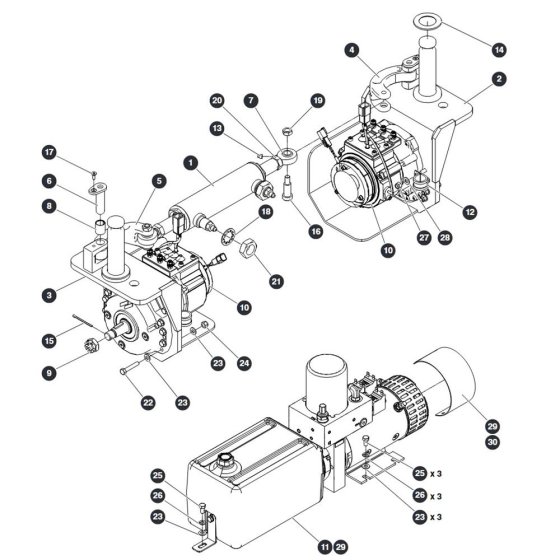 Drive and Steer Group for Skyjack SJ12 E Vertical Mast