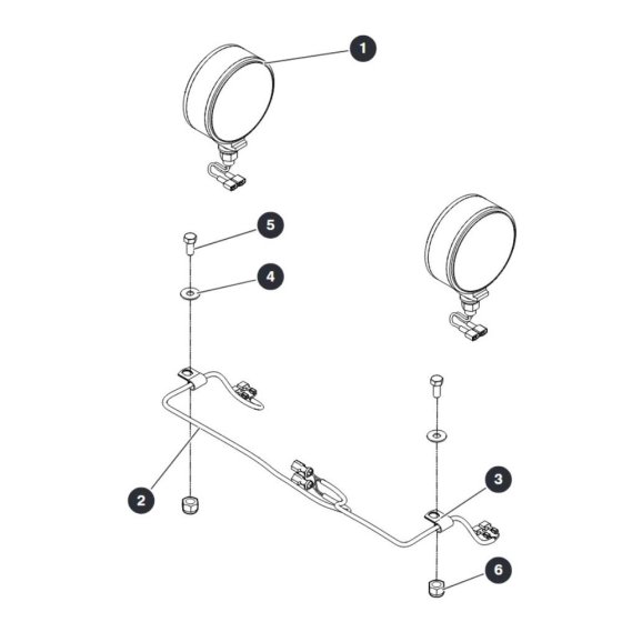 Dual Flashing Light Field Kit for Skyjack SJ12 E Vertical Mast