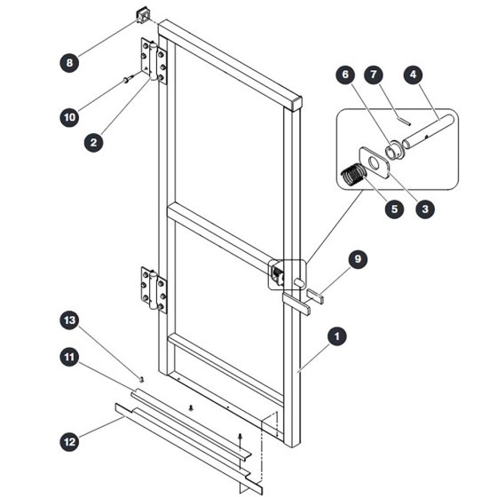 Full Gate for Skyjack SJ12 E Vertical Mast