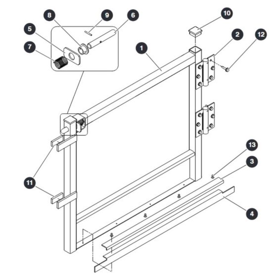 Half Gate for Skyjack SJ12 E Vertical Mast