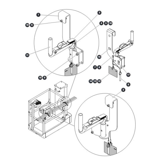 Light Duty Pipe Rack for Skyjack SJ12 E Vertical Mast