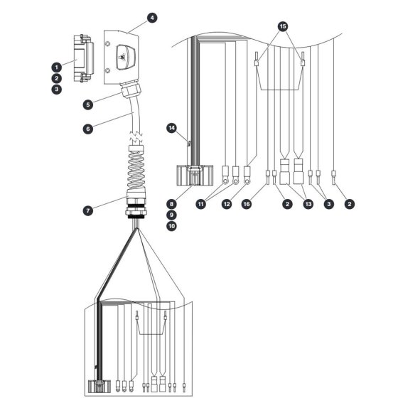 Platform Control Cable for Skyjack SJ12 E Vertical Mast
