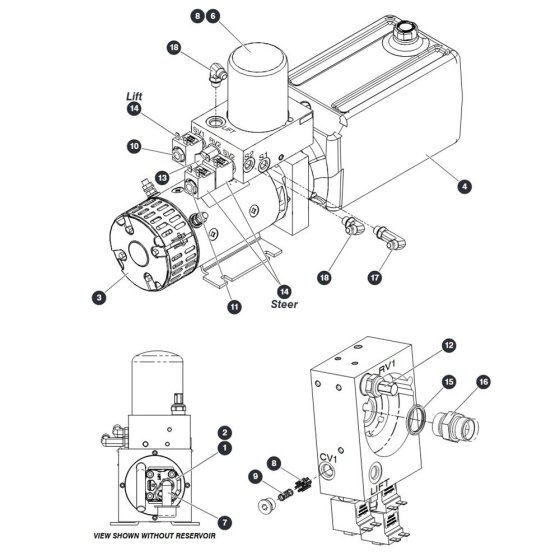 Power Unit for Skyjack SJ12 E Vertical Mast