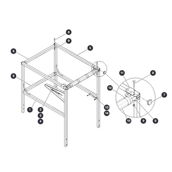 Railings Half Gate for Skyjack SJ12 E Vertical Mast