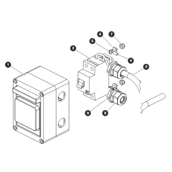 RCD Box (CE Only) for Skyjack SJ12 E Vertical Mast