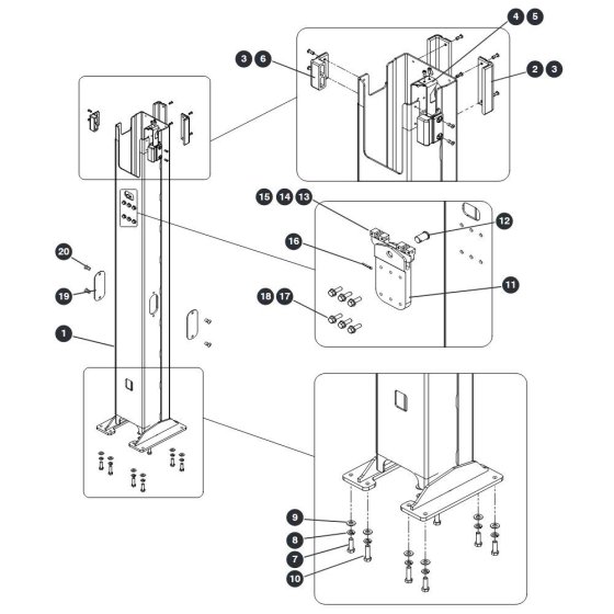Mast 1 for Skyjack SJ16 Access Platforms