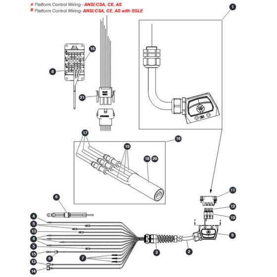Platform Control Box Wiring for Skyjack SJ16 Access Platforms