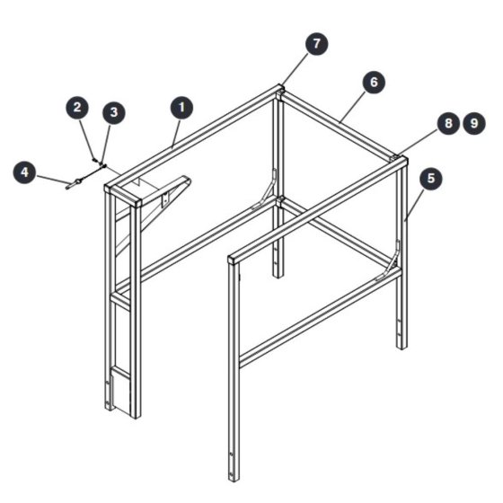 Railing for Skyjack SJ16 Access Platforms
