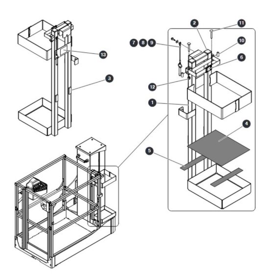 Tube Caddy for Skyjack SJ16 Access Platforms