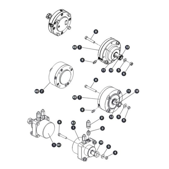 Wheel Motor and Brake for Skyjack SJ16 Access Platforms