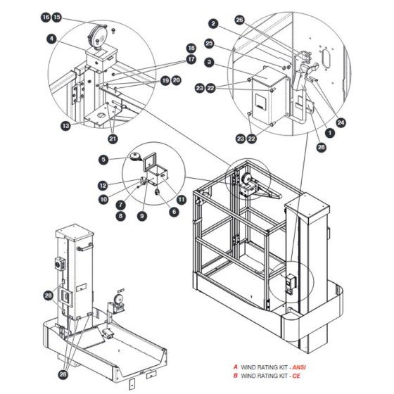 Wind Rating Kit for Skyjack SJ16 Access Platforms