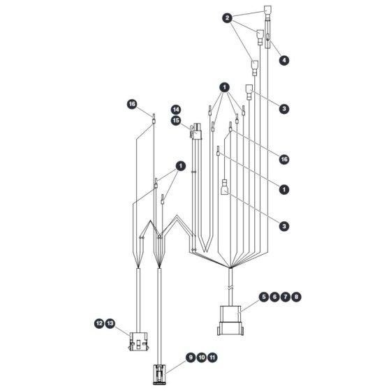 Base Control Harness ZAPI A for Skyjack SJ16 E Vertical Mast