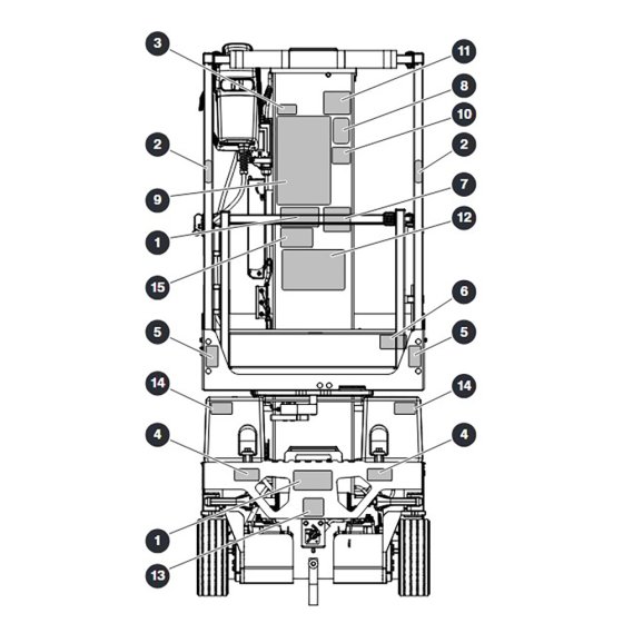 Front Labels for Skyjack SJ16 E Vertical Mast