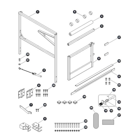 Half Gate Kit for Skyjack SJ16 E Vertical Mast