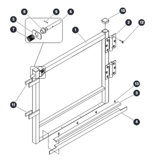 Half Gate for Skyjack SJ16 E Vertical Mast