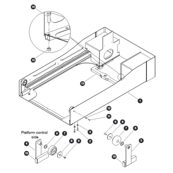 Lower Platform for Skyjack SJ16 E Vertical Mast