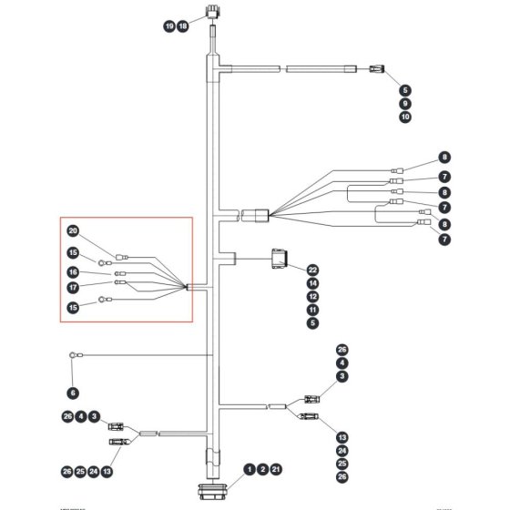 Main Harness ZAPI A for Skyjack SJ16 E Vertical Mast