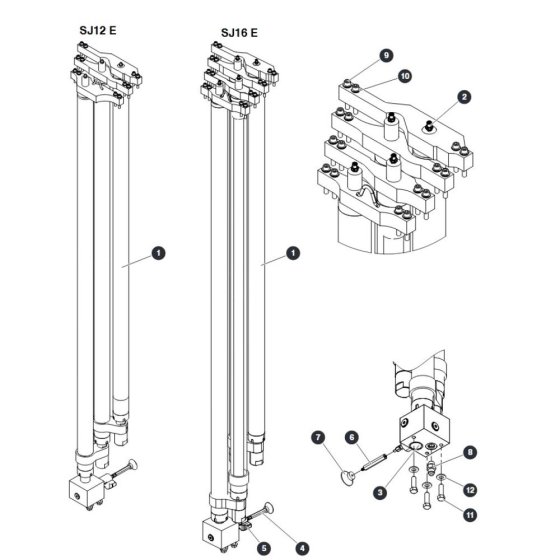 Mast Cylinder for Skyjack SJ16 E Vertical Mast