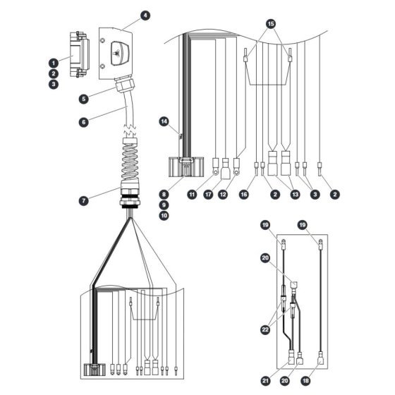 Platform Control Cable - SGLE for Skyjack SJ16 E Vertical Mast