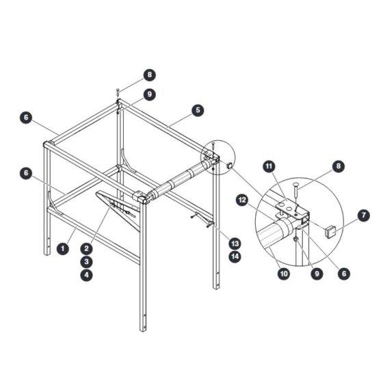 Railings Half Gate for Skyjack SJ16 E Vertical Mast
