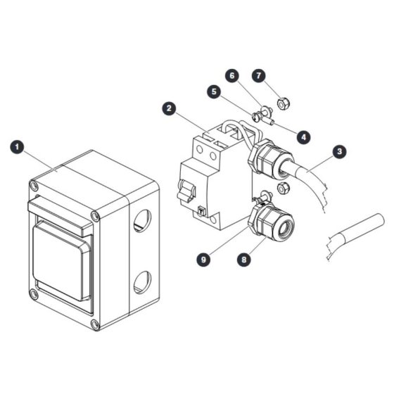 RCD Box (CE Only) for Skyjack SJ16 E Vertical Mast