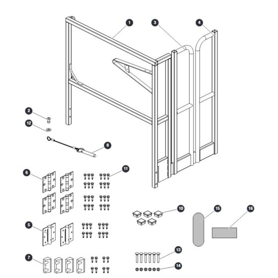 Saloon Gate Field Kit for Skyjack SJ16 E Vertical Mast