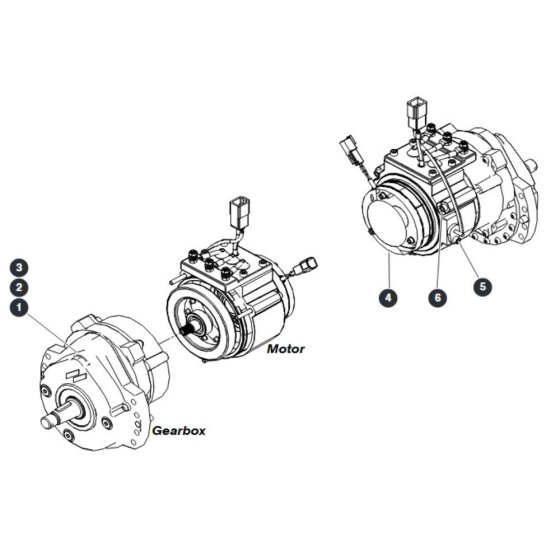 Wheel Motor for Skyjack SJ16 E Vertical Mast