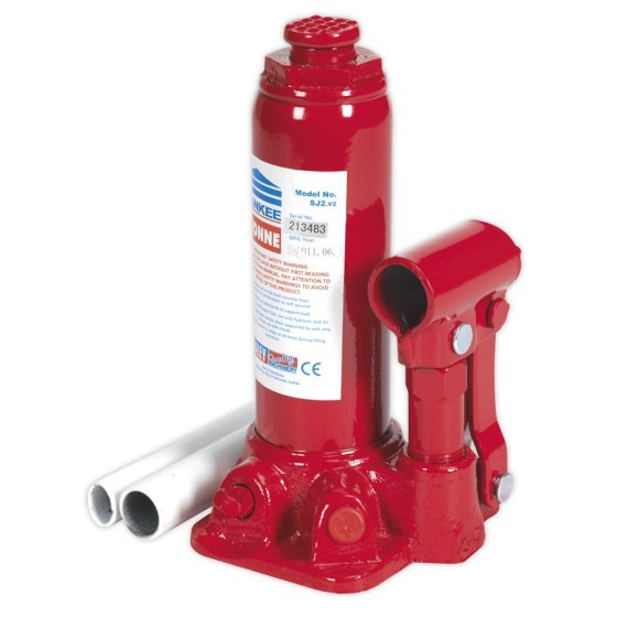 Bottle Jack 2 Tonne Capacity Hydraulic - Sealey SJ2