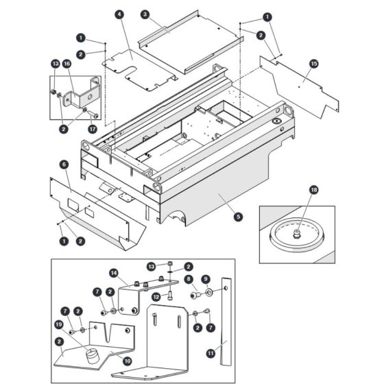 Chassis for Skyjack SJ3013 Micro DC Scissor Lift