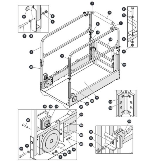 Main Platform for Skyjack SJ3013 Micro DC Scissor Lift