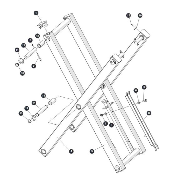 Scissor Level 2 for Skyjack SJ3013 Micro DC Scissor Lift