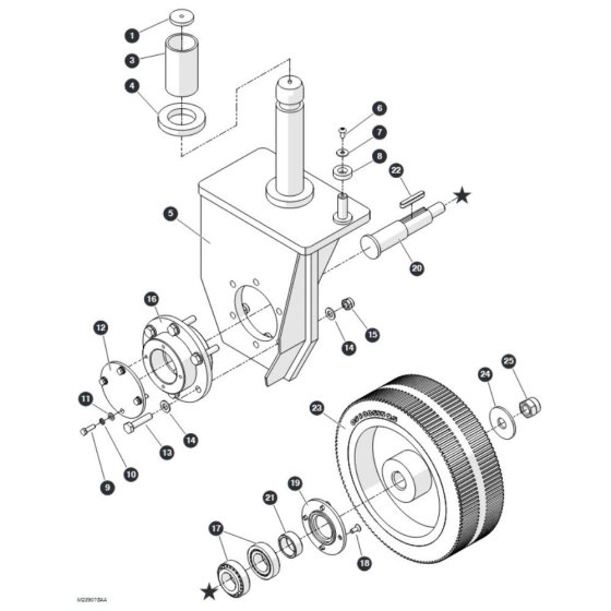 Steer Wheels for Skyjack SJ3013 Micro DC Scissor Lift