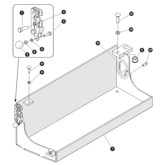 Battery Tray for Skyjack SJ3213 Micro DC Scissor Lift