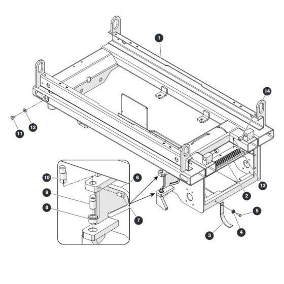 Base for Skyjack SJ3219 Micro DC Scissor Lift