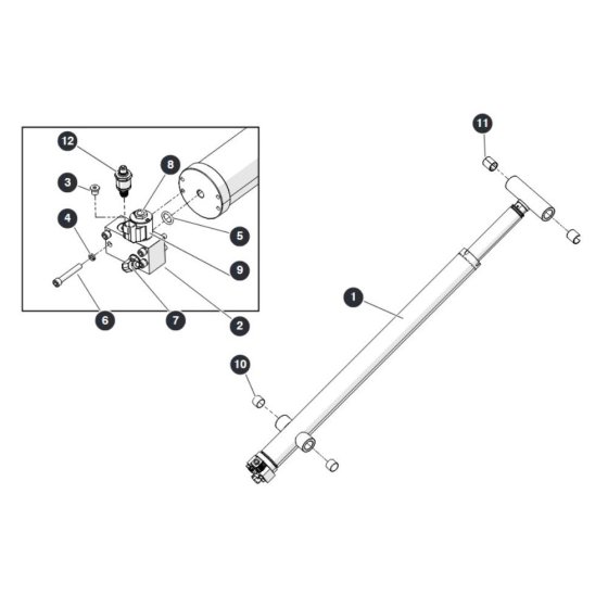 Lift Cylinder for Skyjack SJ3219 Micro DC Scissor Lift