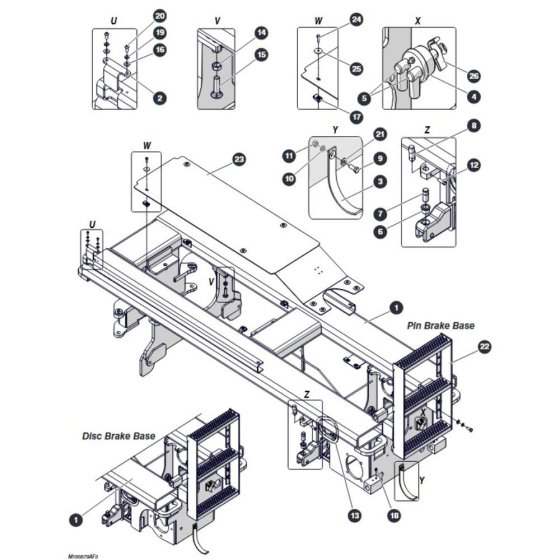 Base for Skyjack SJ3220 DC Scissor Lift