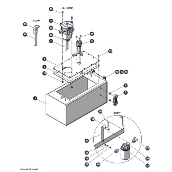 Hydraulic Tank - EE-Rated/Aircraft Protection for Skyjack SJ3220 DC Scissor Lift