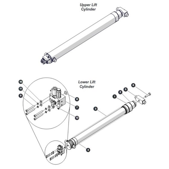 Lift Cylinder for Skyjack SJ3220 DC Scissor Lift