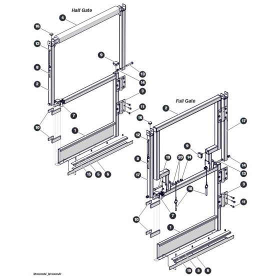 Rear Gates for Skyjack SJ3220 DC Scissor Lift